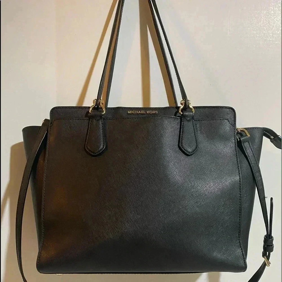 Michael kors Black saffiano leather satchel handbag - Picture 1 of 12